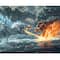 20" x 16" Dinosaur Battle Paint-by-Number Kit with Wood Display Hanger by Artist's Loft®